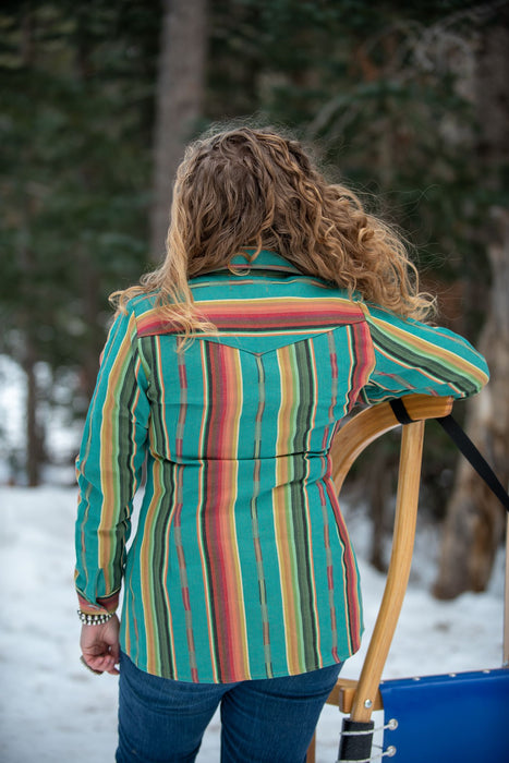 Turquoise Pueblo Button Down