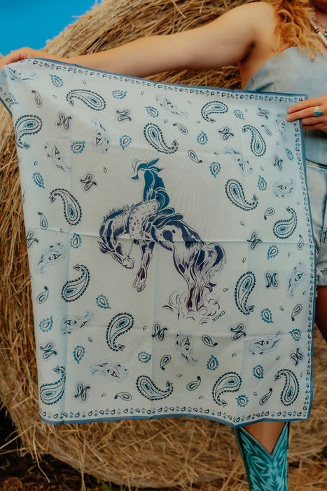 Blue Bandana Shortie Wildrag