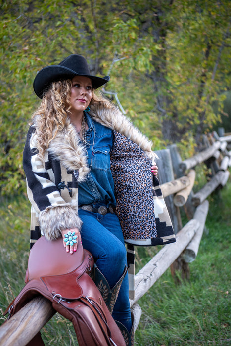 The Estes: Tasha Polizzi Plains Jacket in Black and Cream