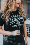 Vegas Nights + Rodeo Lights: The NFR Collection.  Chase whiskey, not cowboys black graphic tee. ALI DEE tees.