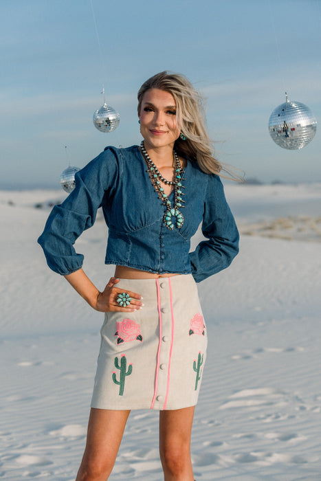 Desert Drifter Suede Skirt