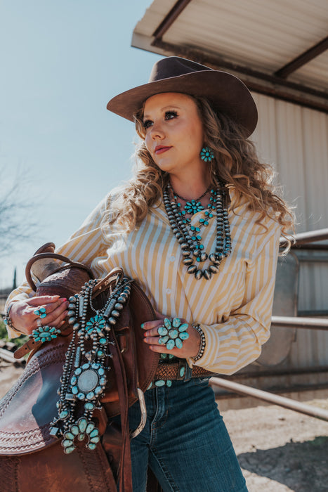 American Honey Striped Button Down
