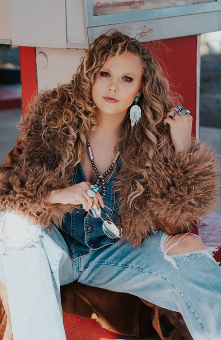 The Dolly Rhinestone Fringe Earrings
