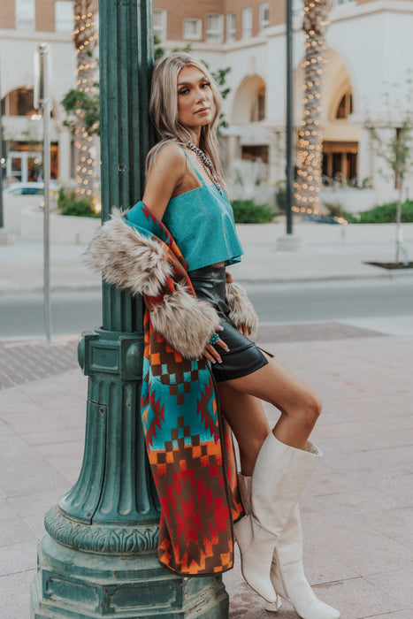 The Showgirl Top: Aqua