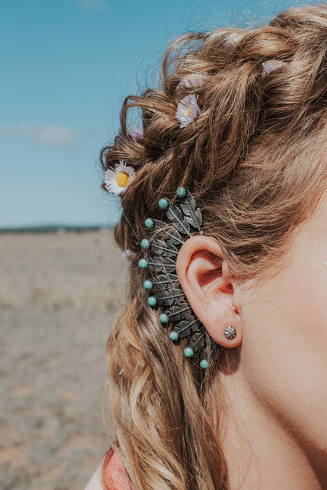 Big Turquoise Ear Cuff