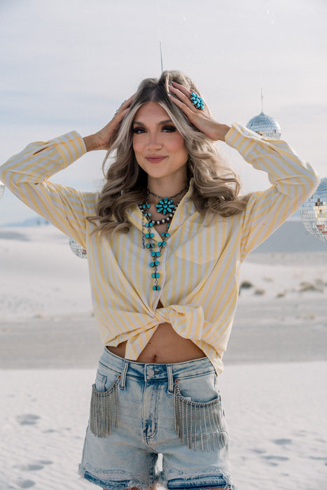 American Honey Striped Button Down