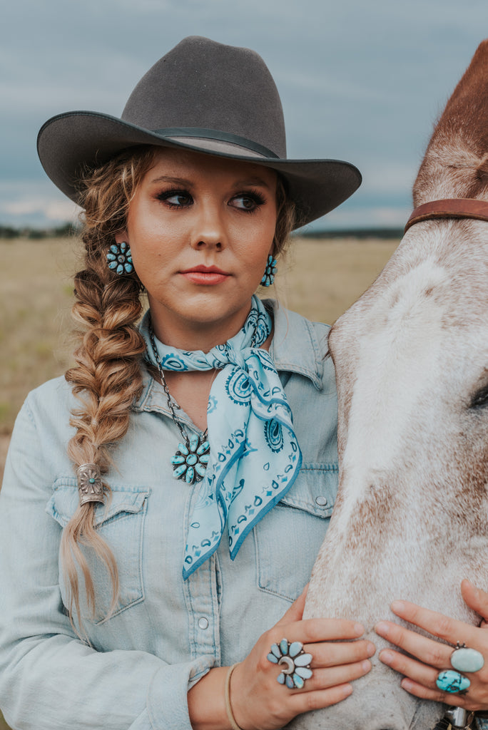Blue Bandana Shortie Wildrag