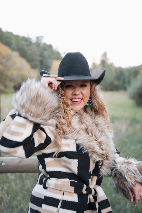 The Estes: Tasha Polizzi Plains Jacket in Black and Cream
