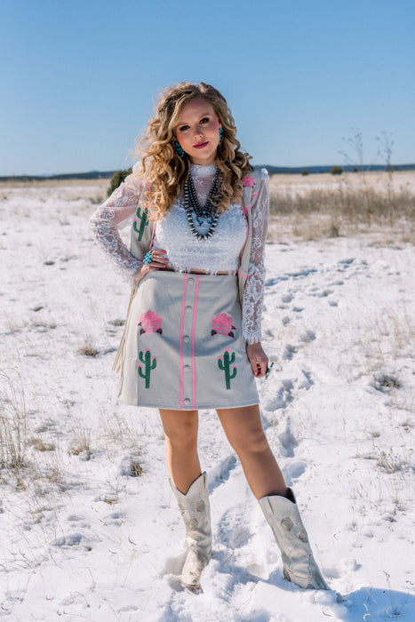 Desert Drifter Suede Skirt