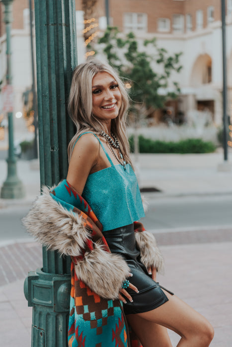 The Showgirl Top: Aqua