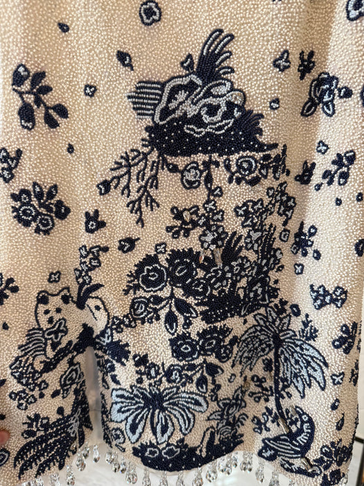 Staud Beaded Dress Blue Toile