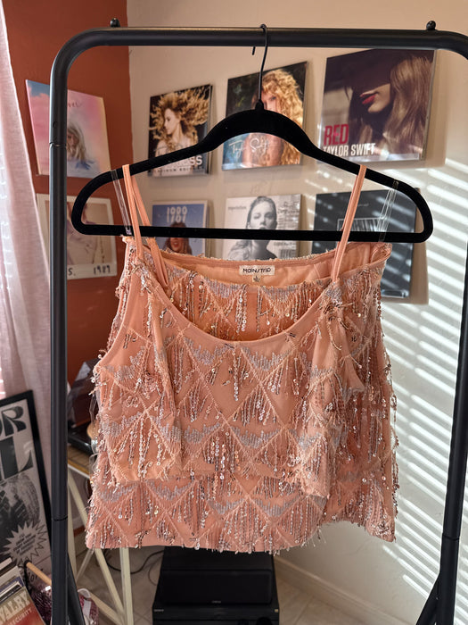 Two Piece Chandelier Fringe Set