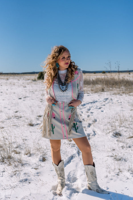 Desert Drifter Suede Skirt