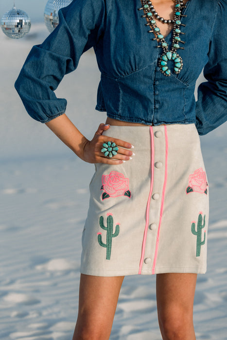 Desert Drifter Suede Skirt