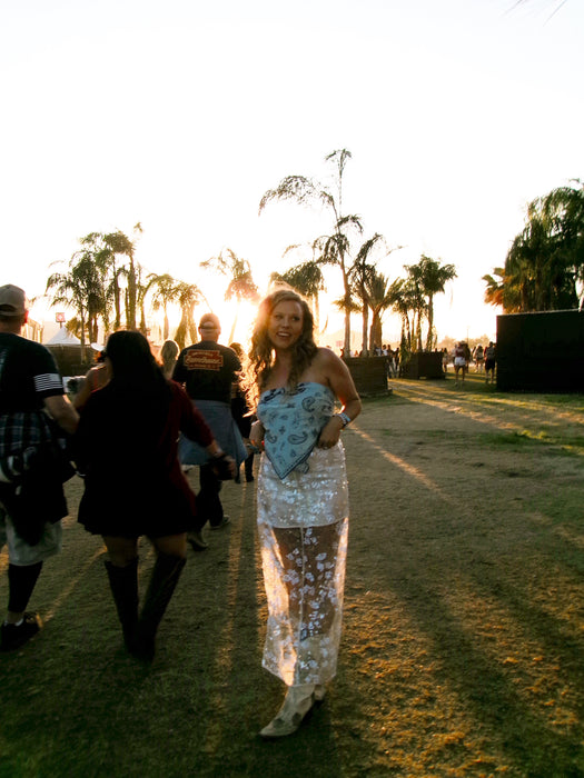 The Camellia: Floral Sequin Skirt