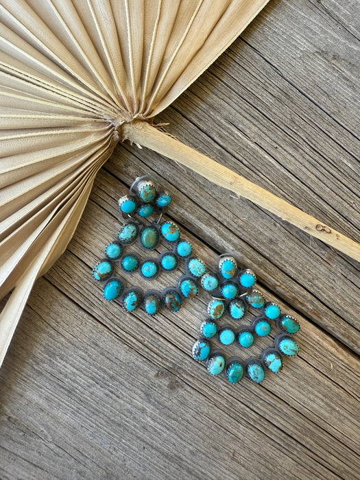 The Ellas: Turquoise Chandelier Earrings