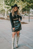 Vegas Nights + Rodeo Lights: The NFR Collection. black mesh bodysuit with cutouts. 