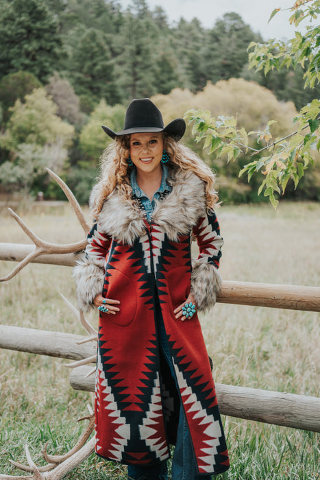 The Kalispell: Tasha Polizzi Clay Blanket Coat