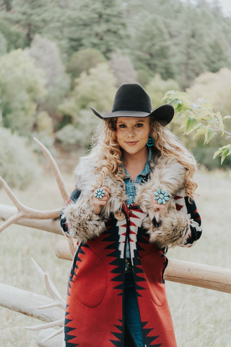 The Kalispell: Tasha Polizzi Clay Blanket Coat