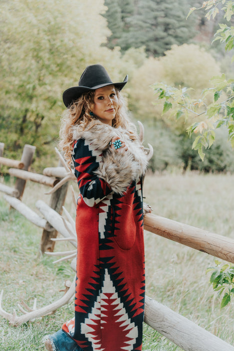 The Kalispell: Tasha Polizzi Clay Blanket Coat