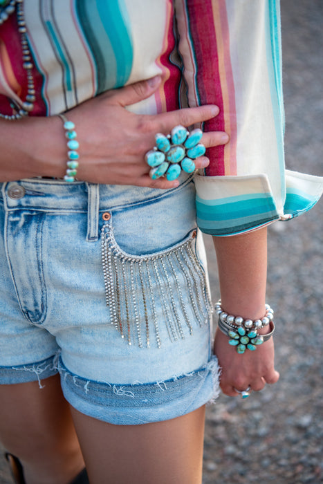 Rhinestoned Cowgirl Shorts
