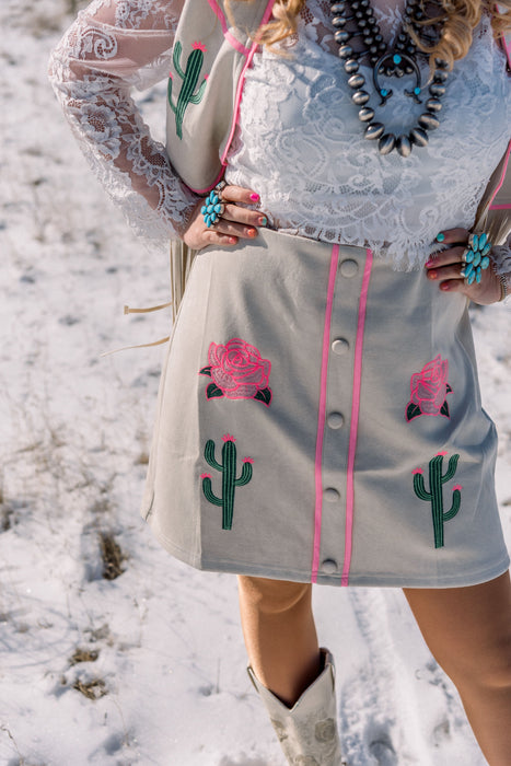 Desert Drifter Suede Skirt