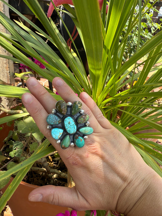 The Matinee: Ombre Adjustable Cluster Ring