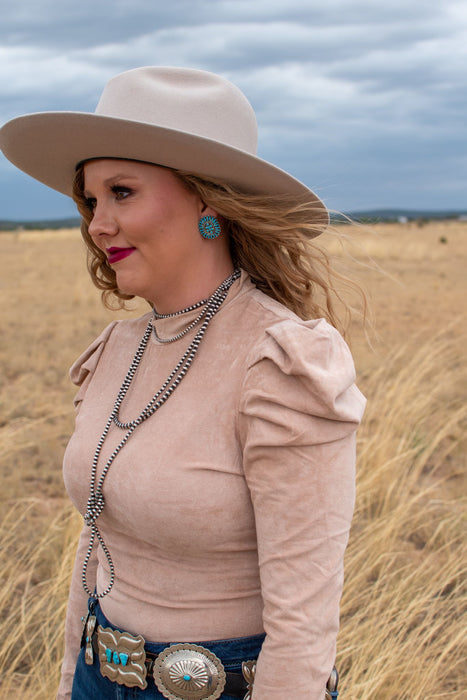 The Sandstone Suede Bodysuit