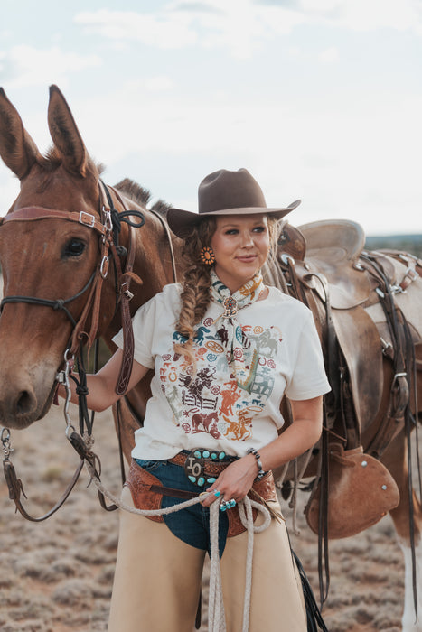 Smiley Pockets Western Icon T Shirt