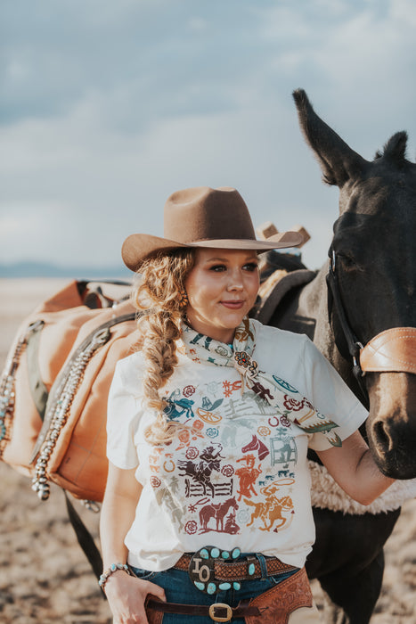 Smiley Pockets Western Icon T Shirt