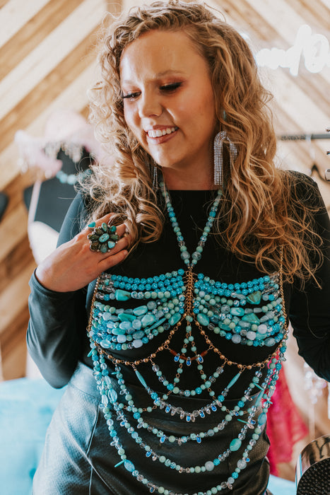 The Baroque: Turquosie Beaded Top