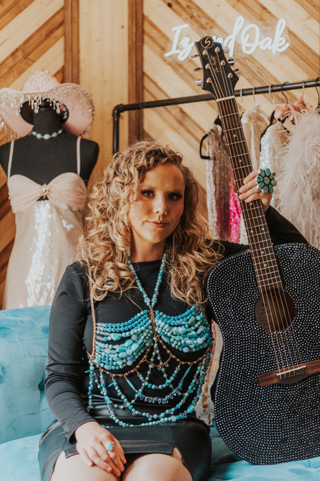 The Baroque: Turquosie Beaded Top