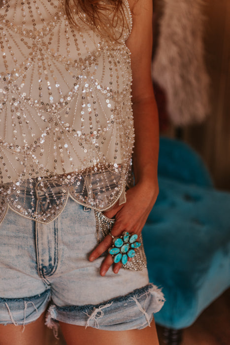 Cabaret Beaded Embellished Top