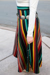 Silverado Apparel skirt. Serape skirt by Silverado Apparel. Black serape. Handmade in Texas. Silverado Apparel as featured in Cowgirl Magazine. Silverado clothing. Silverado clothing for sale. Santa Fe style skirt.